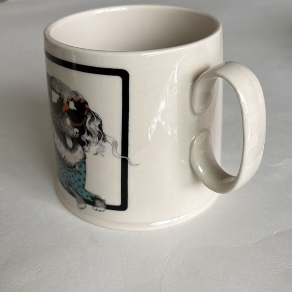 Anthropologie Florence Balducci Monogram D for Dog Fashionista Coffee Mug Cup - Picture 3 of 9